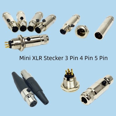 Mini XLR-Anschluss 3Pin-6Pin-Mikrofon Audio-Stecker Stecker/Buchse/Panel Mount