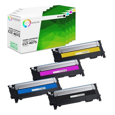 TCT 4PK CLT407S Color Toner Cartridge Set For Samsung CLP320 CLP325 CLX3180