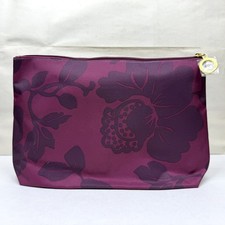 Estee Lauder Purple Floral Cosmetic Makeup Bag Pouch Travel Organizer New
