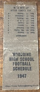 Woodbine Iowa High School Football Schedule 1947 Matchbook