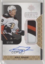 2019-20 Ultimate Collection Debut Threads 57/99 Tier 1 Max Jones Patch Auto 0v7