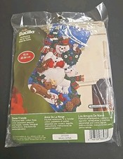 NEW Bucilla "Snow Friends" Snowman 16" Felt Stocking Kit Christmas Crafts 86438