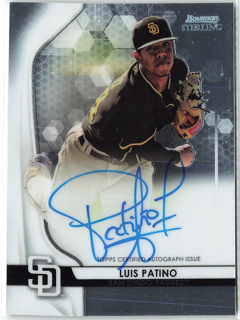2020 Bowman Sterling Prospect Luis Patino #BSPA-LP Auto