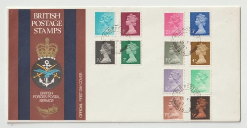 15/2/1971 UK GB FDC - Machins: Decimal Values - Forces - Field Post Office CDS