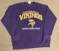 vintage Minnesota vikings sweatshirt Large Made In Usa Lee Sport Tag