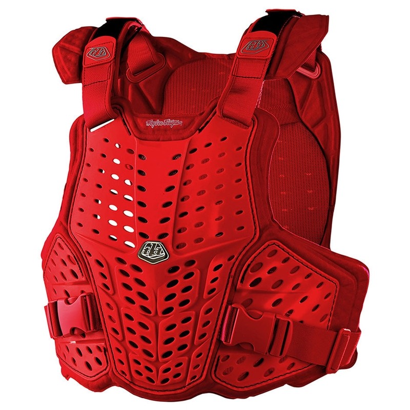 Plastron Rockfight CE Flex Troy Lee Designs rouge idéal pour vos sorties d'enduro