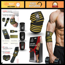 Stretchable Elbow Wraps for Weightlifting  Fitness Support, Compression Straps