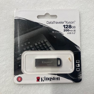 Kingston 128GB DataTraveler Kyson USB 3.2 Gen 1 200MBs Read Metal Flash Drive