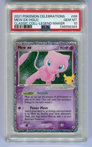 2021 Pokemon Celebrations 88/92 MEW EX-HOLO CLASSIC COLLECTION  PSA 10