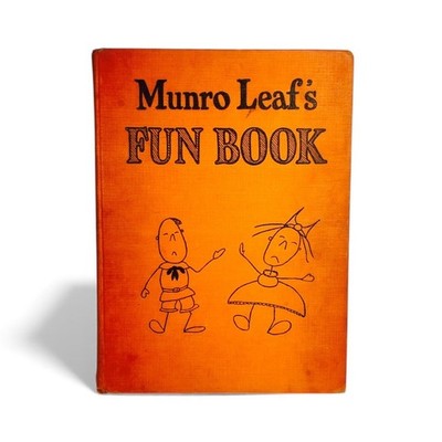 Munro Leaf's Fun Book Children's Picture Story Educational 1941 Hardcover