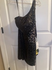 BRAND NEW Black/Nude Sequin Beaded One Shoulder Bodycon Prom Party Dress
