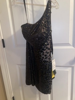 BRAND NEW Black/Nude Sequin Beaded One Shoulder Bodycon Prom Party Dress