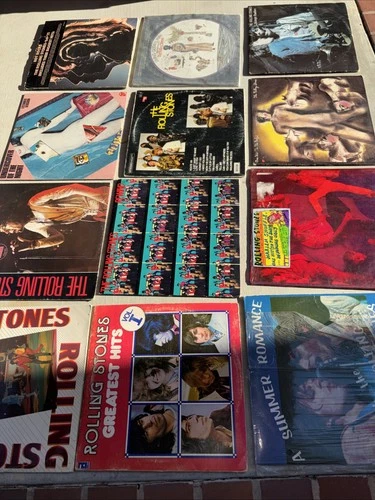 Lot of 12 Vintage Vinyl Rolling Stones Record Albums Please See Pics for Titles