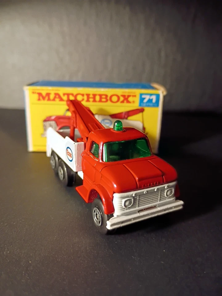 Camión de demolición pesado Ford Matchbox Superfast #71C 1968 con rueda regular caja de escritura F1 Foto 4 de 4