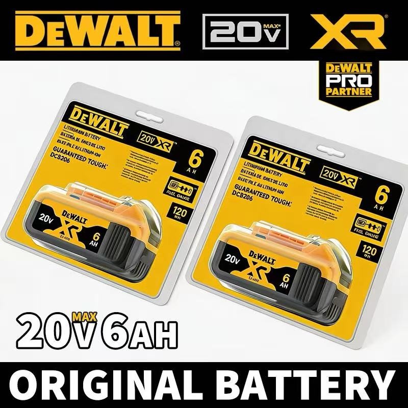 DEWALT DCB206 20V Max XR 2 Pack 6.0Ah Lithium-Ion Battery New In Pack Batteries