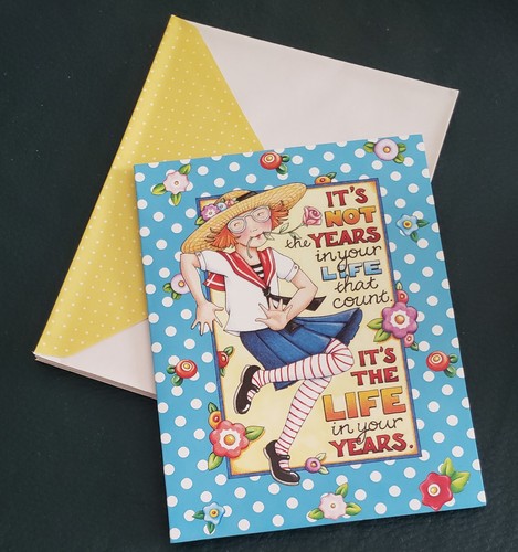 Mary Engelbreit - 9 Blank Note Cards & Envelopes “It’s Not The Years In Your..” - Picture 3 of 4