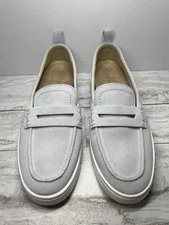 Vionic Uptown Loafer 7.5 Women’s Light Blue Suede Slip On Comfort Shoe