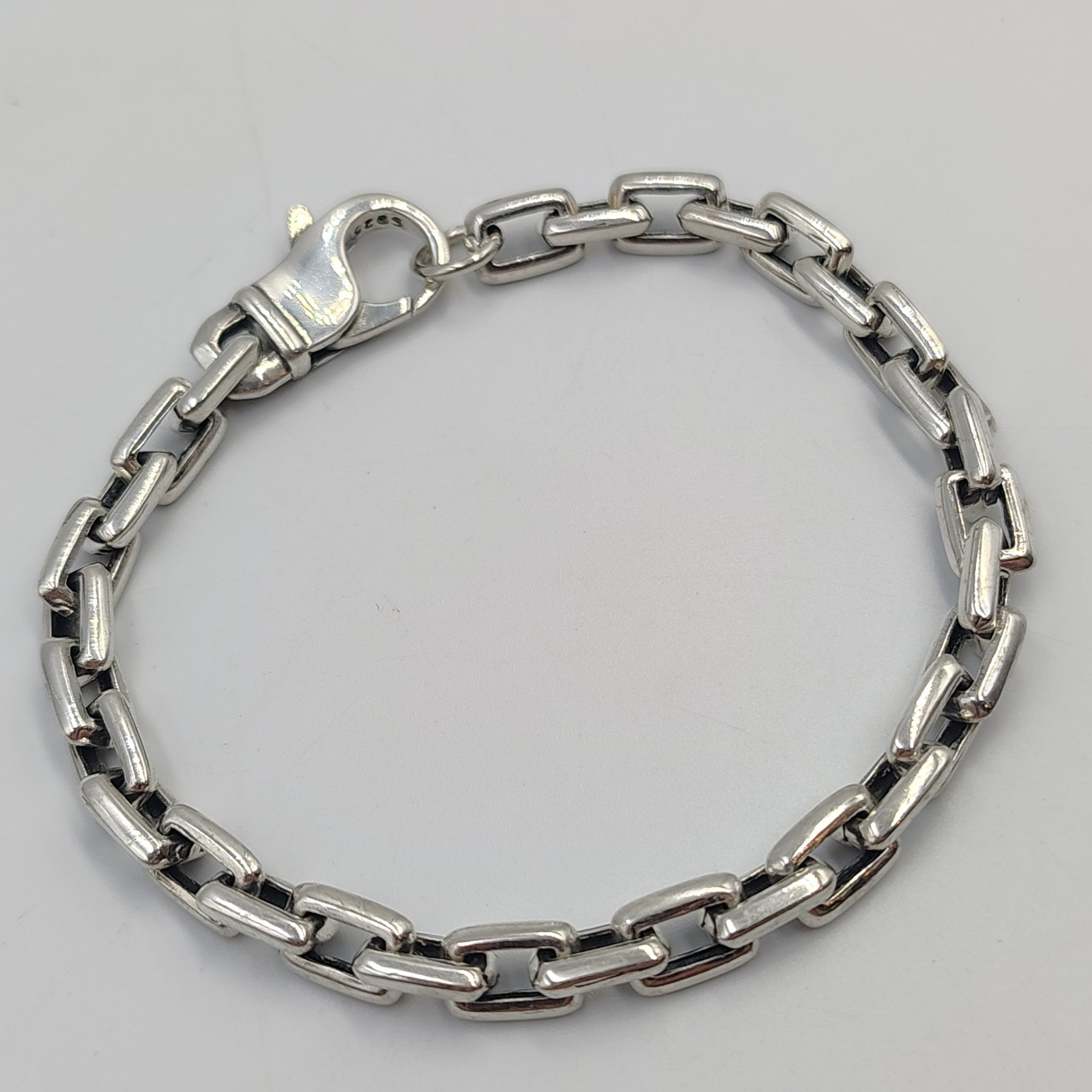 Sterling Silver 925 Streamline/Rectangular Chain … - image 5