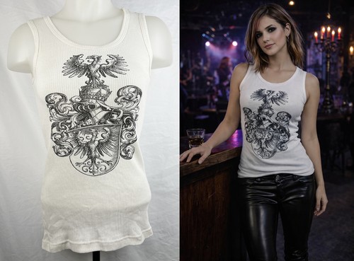 Lip Service Military Crest Ribbed Tank Top 16‑240‑HT – New w/ Imperfections S