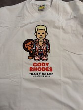 BAPE X FANATICS X WWE CODY RHODES BABY MILO RELAXED FIR TEE SIZE XXL