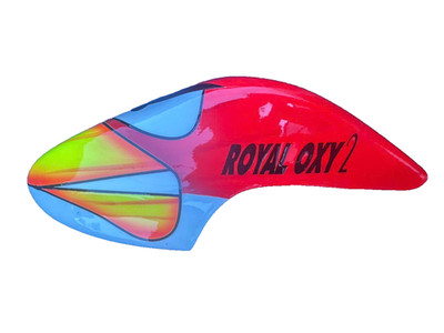 Oxy 2 Canopy Royal Scheme Painted Fiberglass Canopy for Oxy2 RC Helicopter￼
