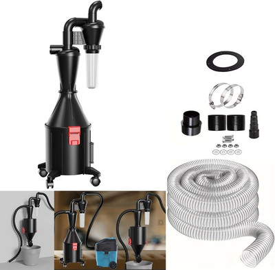 2-in-1 Wall-Mounted Dust Collector & Vacuum for Woodworking & Small Particles