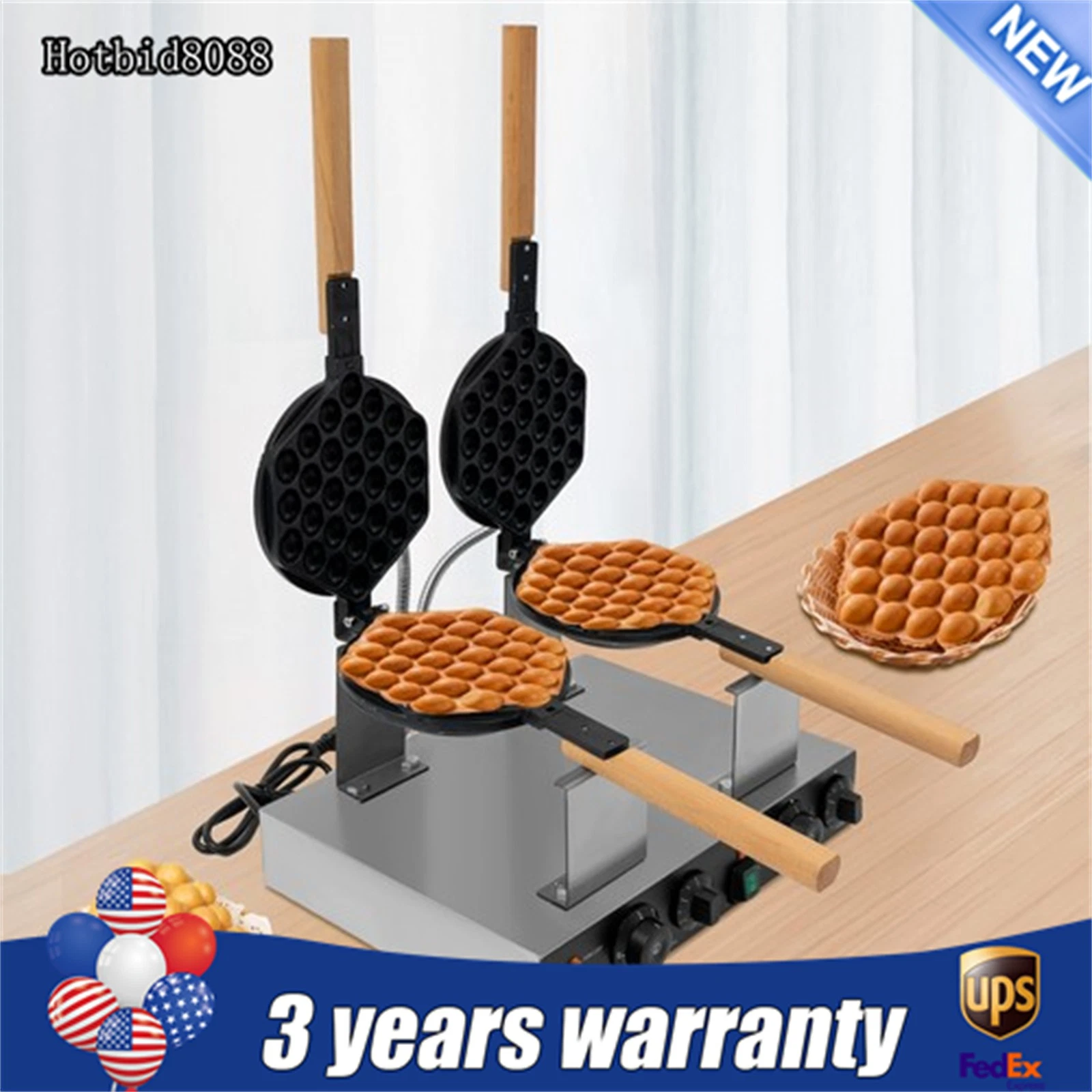 Double-head Commercial Waffle Making Machine Honeycomb Egg Waffle Making Machine