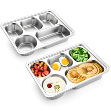 Stainless Steel Divided Plates, Dinner Plates for