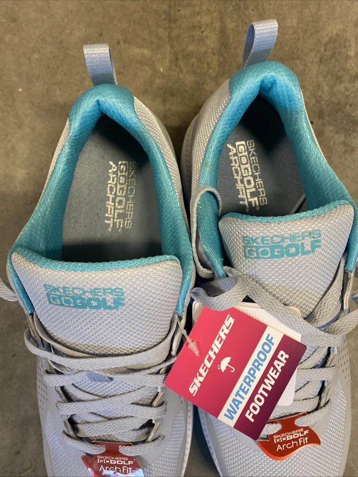 Zapatos de golf deportivos para mujer Skechers Go Golf Elite 5 gris/aqua (123031/GYAQ) Foto 4 de 4