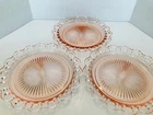 Anchor Hocking Pink Depression Glass Old Colony Lace Edge Dinner Plates - 3