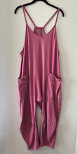 Free People Movement Women's Hot Shot Jumpsuit Size XS Pink/Purple Boho Flaw