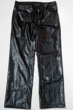 MCQ by Alexander Mcqueen Mens Black Faux Leather Trousers Size XL