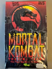 Vtg 1994 Mortal Kombat Trading Cards Sealed Case 36 Packs Factory Sealed NIP NOS