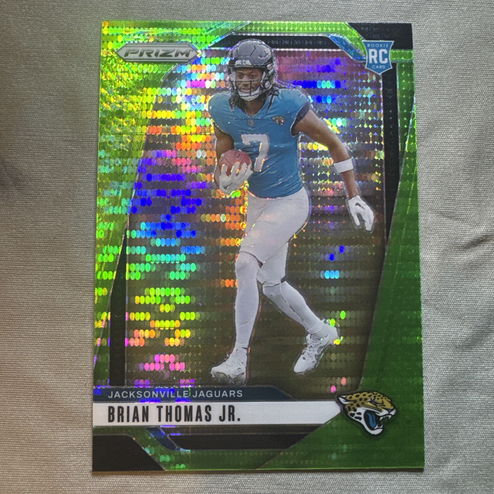 2024 Panini Prizm Brian Thomas Jr. RC Neon Green Pulsar Rookie #314 Jaguars