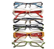 Vintage 6pr Reading Glasses FLAWED Skinny Lot Unique Boutique New Old Stock 90  s