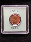 * 1934-D * SUPERB+ TONED GEM BU MINT Lincoln WHEAT PENNY * FROM OLD COLLECTION *