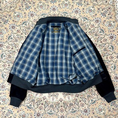 A+, Size M] RRL Double RL Deerskin Suede A-1 Bomber — Black