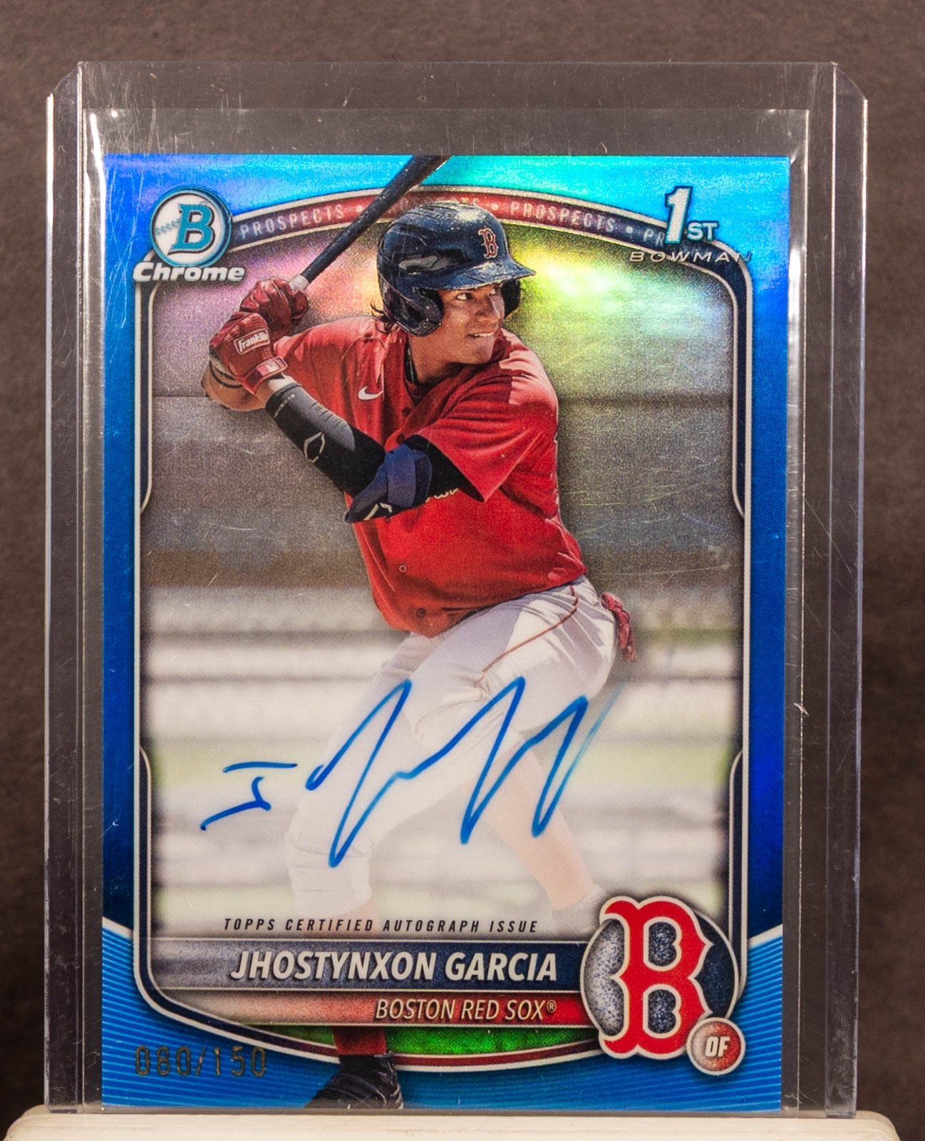 JHOSTYNXON GARCIA 2025 Bowman Chrome Blue Refractor 1st RC Auto 80/150