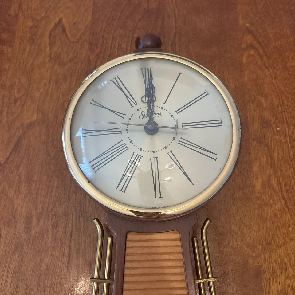 Винтажные электрические настенные часы Sessions Banjo Mount Vernon - Изображение 2 из 4