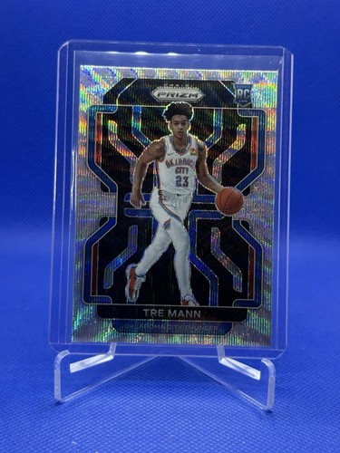 Tre Mann 2021-22 Panini Prizm Silver Wave Prizm Rookie RC #274 Thunder