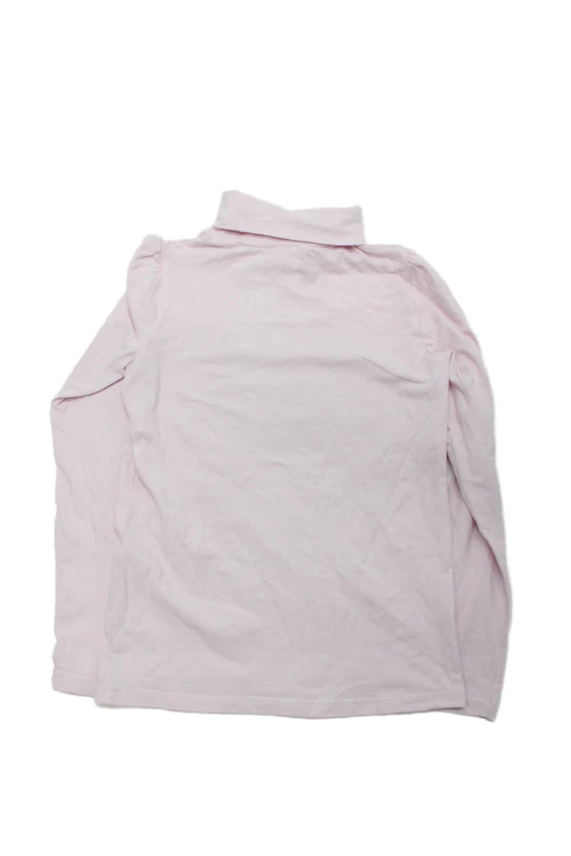 Jacadi Niñas Algodón Manga Larga Cuello Alto Ajustado Camiseta Básica Rosa Talla 10 Foto 2 de 4