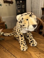 2012 FAO Schwarz Stuffed Cheetah Plush 29" Long