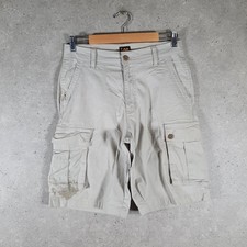 Vintage Lee Chino Shorts 30W Cream Men  s Pockets Casual Cotton