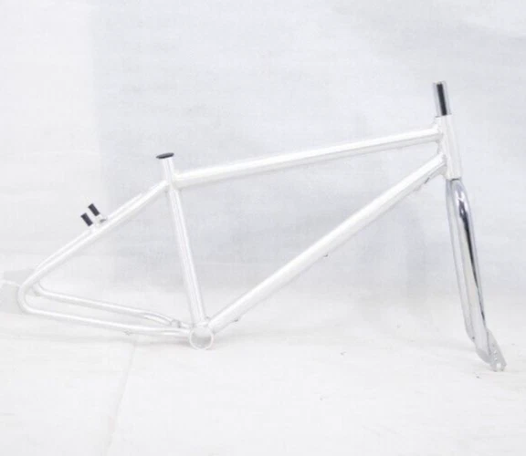 R4 ретро 6061 алюминий 29» Pro BMX рама и хром вилка, необработанный с прозрачным покрытием - Изображение 2 из 4