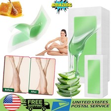 50PCS Hair Removal Paper Double Sided Cold Wax Strips Body Depilatory Patch Skin