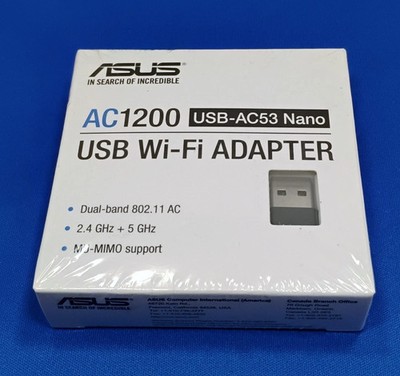ASUS - USB-BE92 Nano Tri-Band Wi-Fi 7 USB Network Adapter Black Boxed/Retail