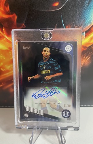 2025-26 Topps UEFA Club Competitions Inter Milan Ronaldo Auto Black Foil 01/10
