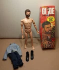 Vintage 1970 G. I. Joe Land Adventure Box #7401 w/ Dark Fuzzy Hair Action Figure