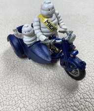 Vintage Michelin Bilbendum & Son Motorcycle Sidecar Collector Cast Iron RARE