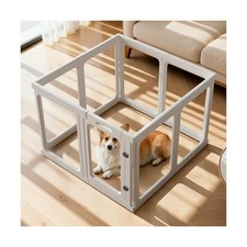 23.6  H Clear Acrylic Plastic Dog Playpen, 8Pcs Lightweight  Easy Assembl
